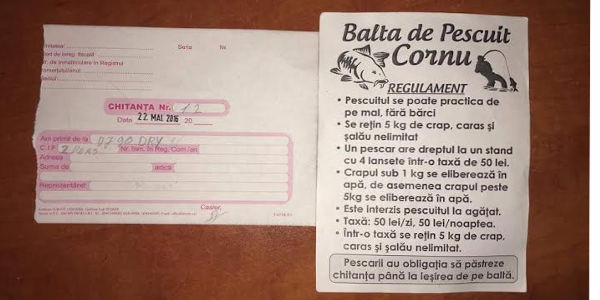 Fluturasi cu regulamentul baltii si chitanta